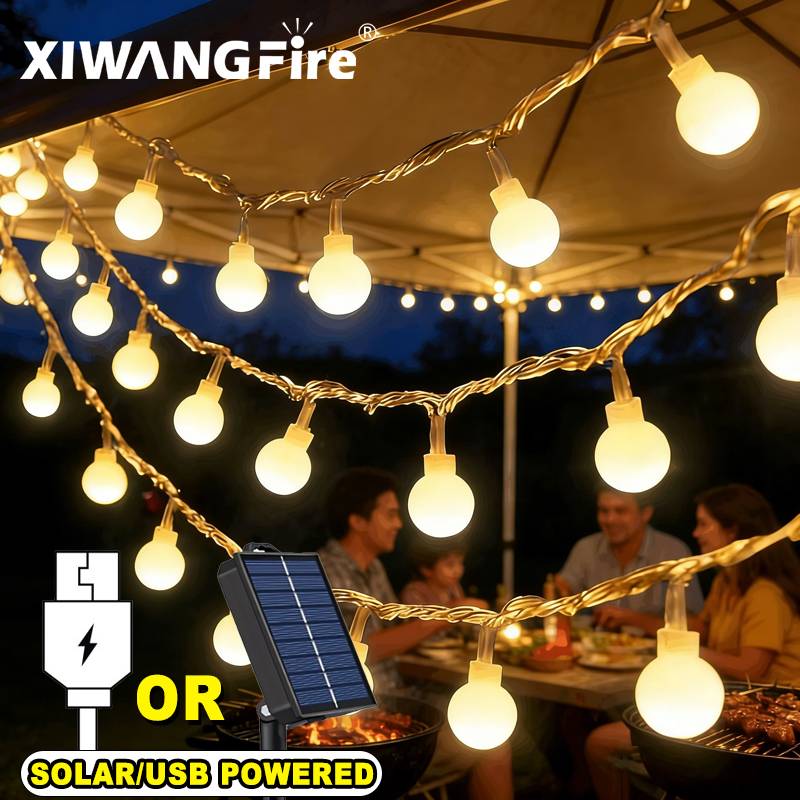 Outdoor Lighting Junction Box - Guirnalda de Luces Solares/USB/a Pilas de