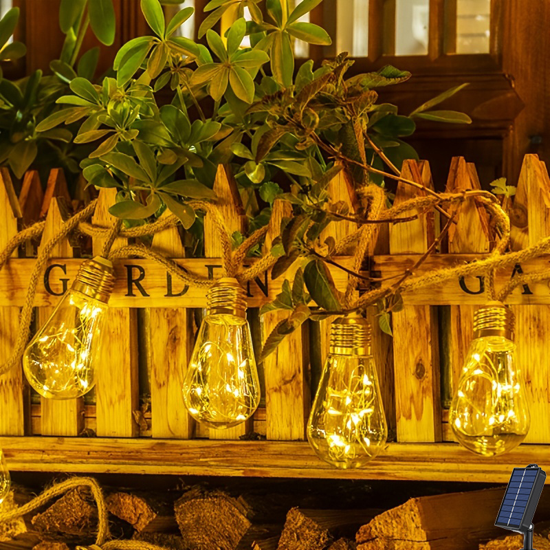 String Light Bistro - Guirnalda de Luces Solares para Exteriores,