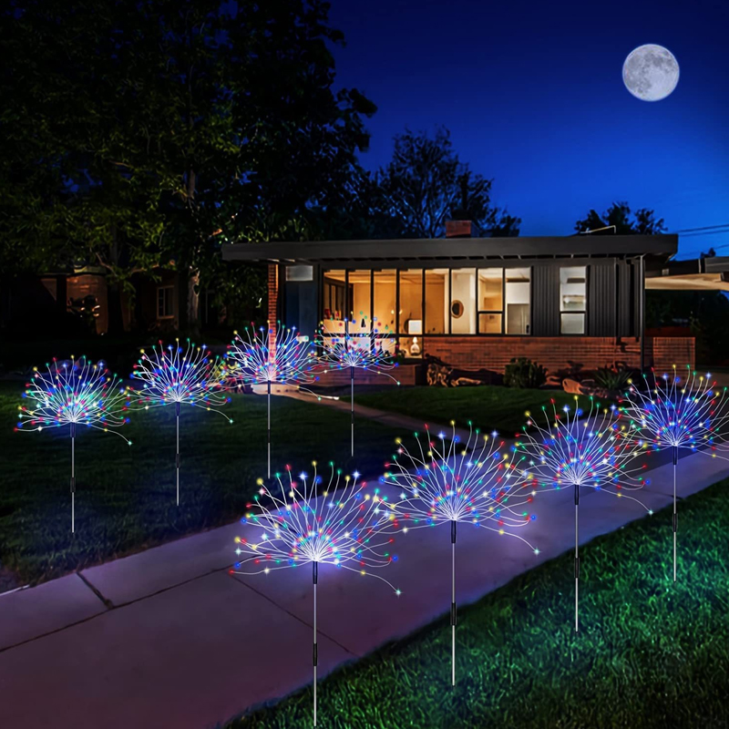 Outdoor Lighting Ground - Luces solares de fuegos artificiales, luces