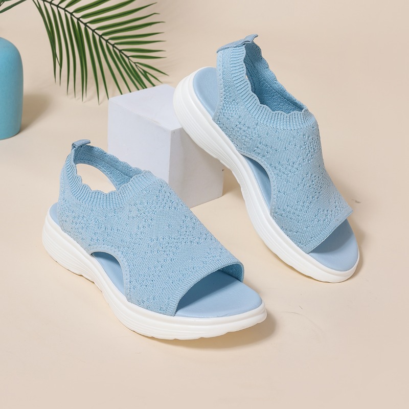 Outdoor Lighting On Sale - Sandalias de Punto Azul Claro para