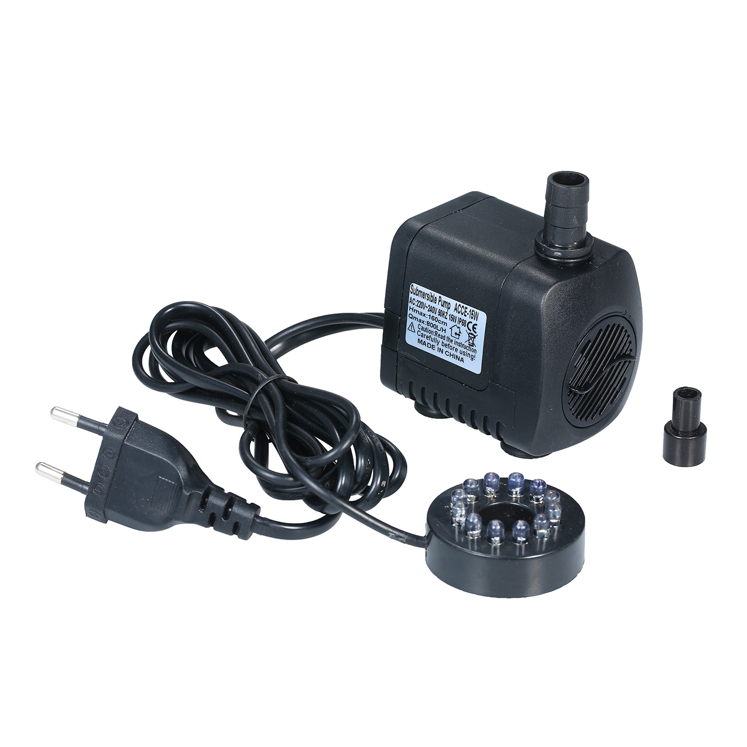 Pond Light Submersible - Bomba sumergible con luz LED, 800L/H,