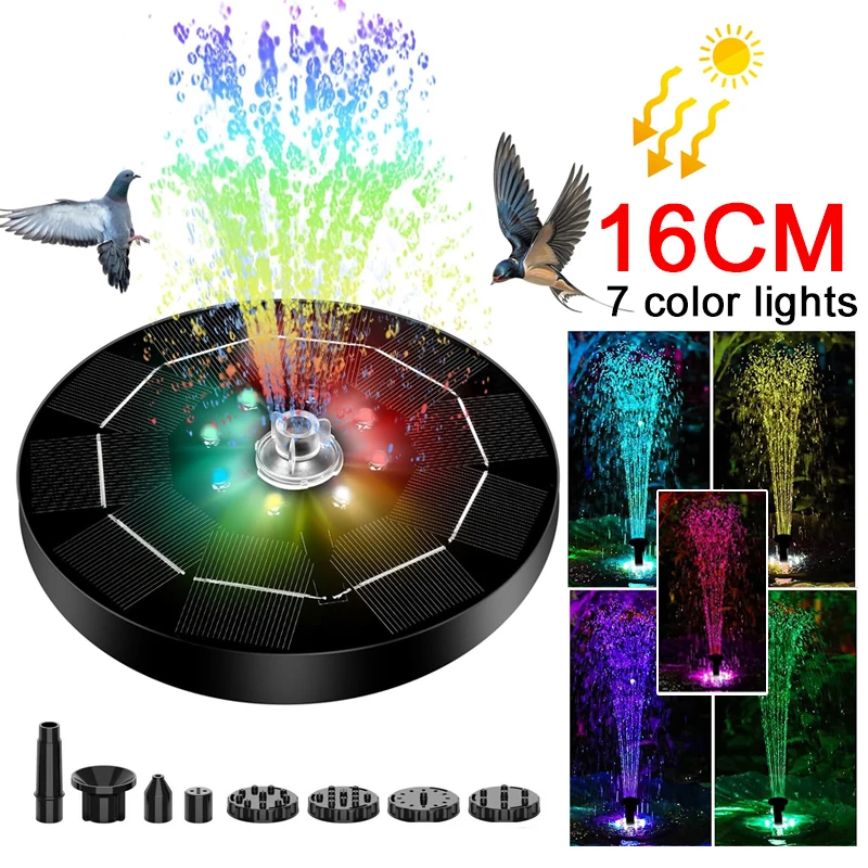 Outdoor Lighting Ground - Luz de Fuente Solar giratoria, 7