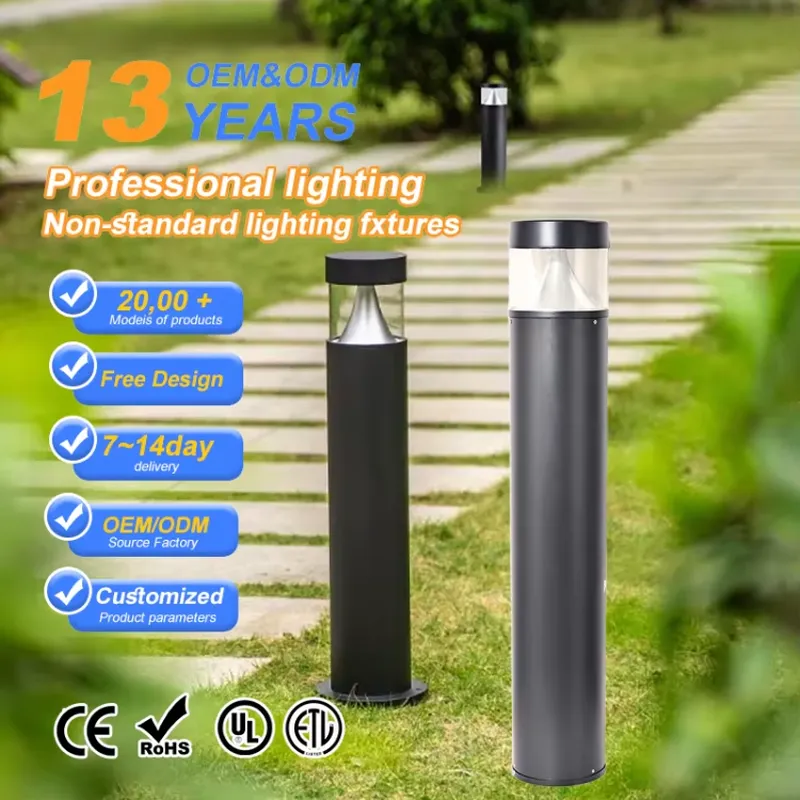 Outdoor Lighting Bollards - Lámpara de Jardín LED Moderna de