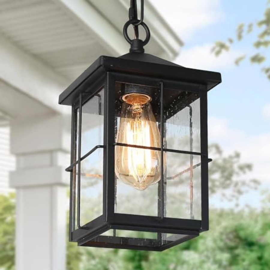 Outdoor Lighting Fixtures - Lámpara Colgante para Exteriores, Estilo Rústico,