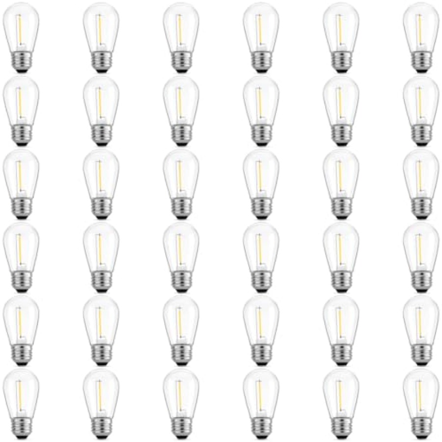 Outdoor Lighting Replacement Bulbs - Paquete de 36 Bombillas LED S14