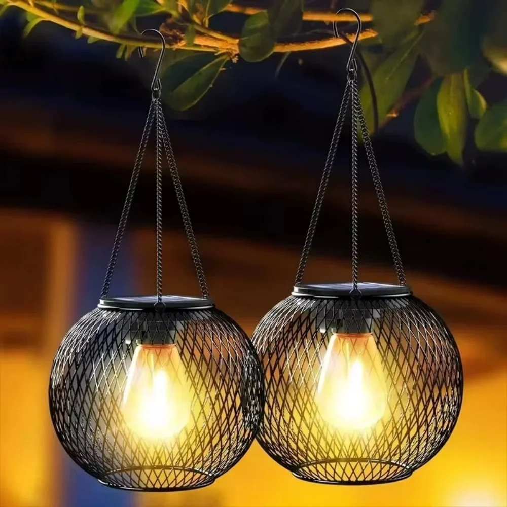Outdoor Lighting Art - Lámpara Solar Esférica de Hierro Forjado