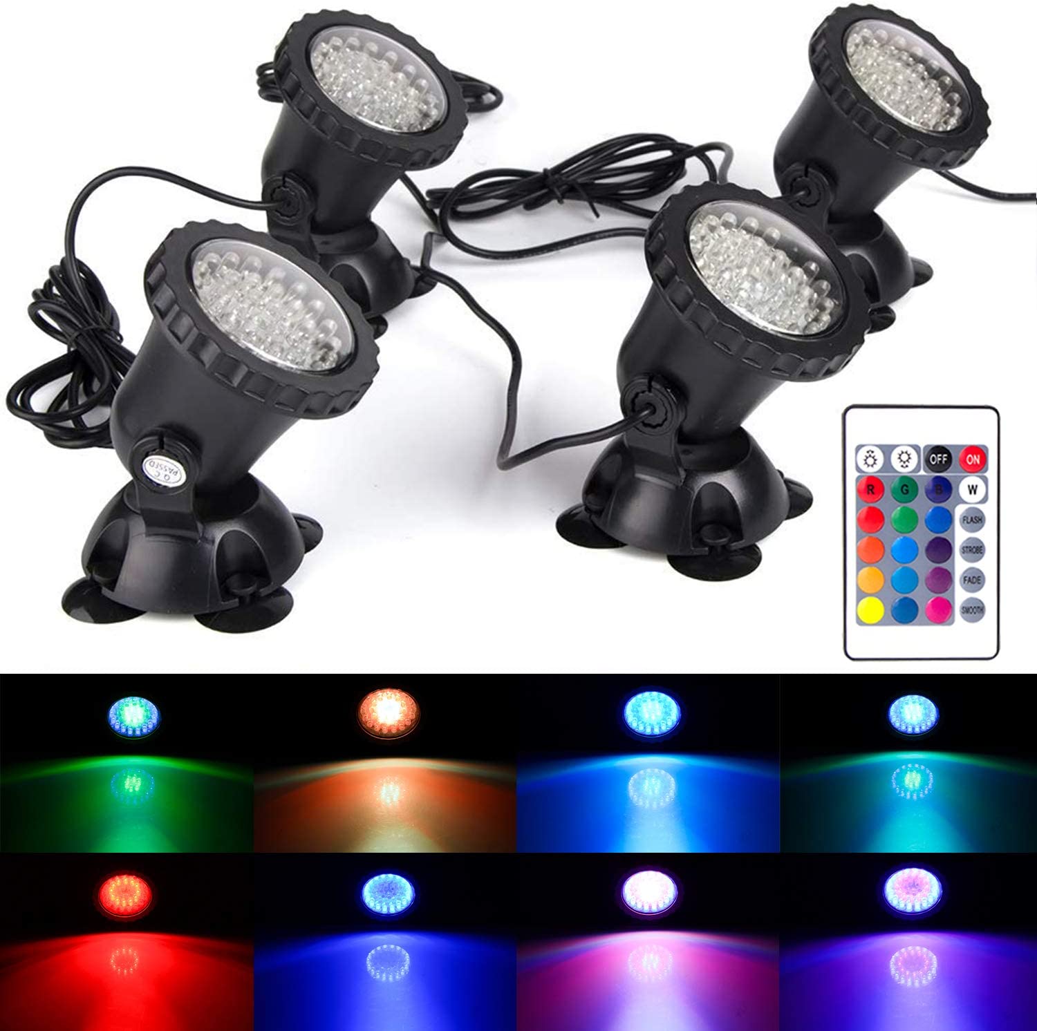 Luz LED subacuática RGB IP68,  - Pond Light Submersible reseña y precio