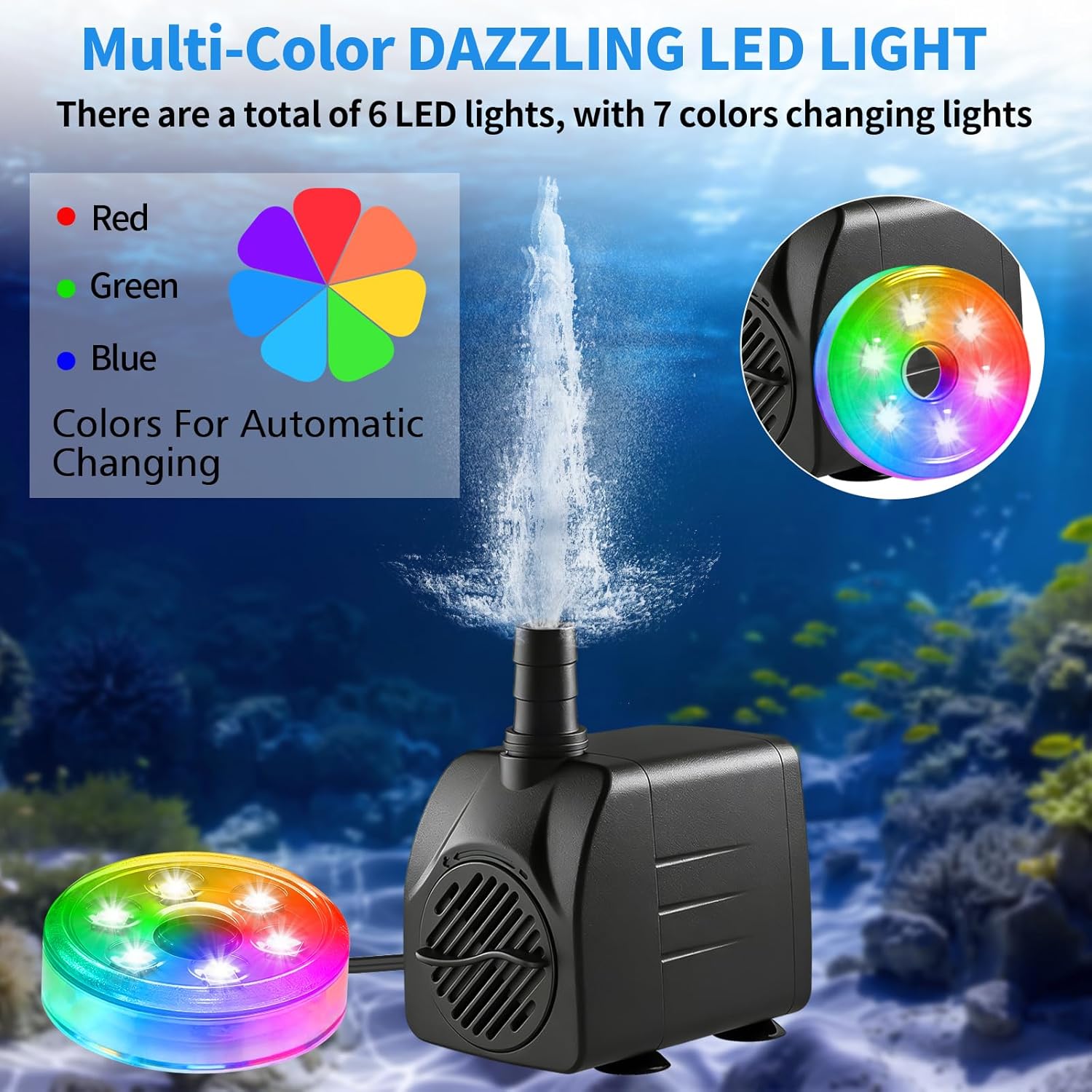 Bomba de Agua Sumergible de 21 - Pond Light Submersible reseña y precio