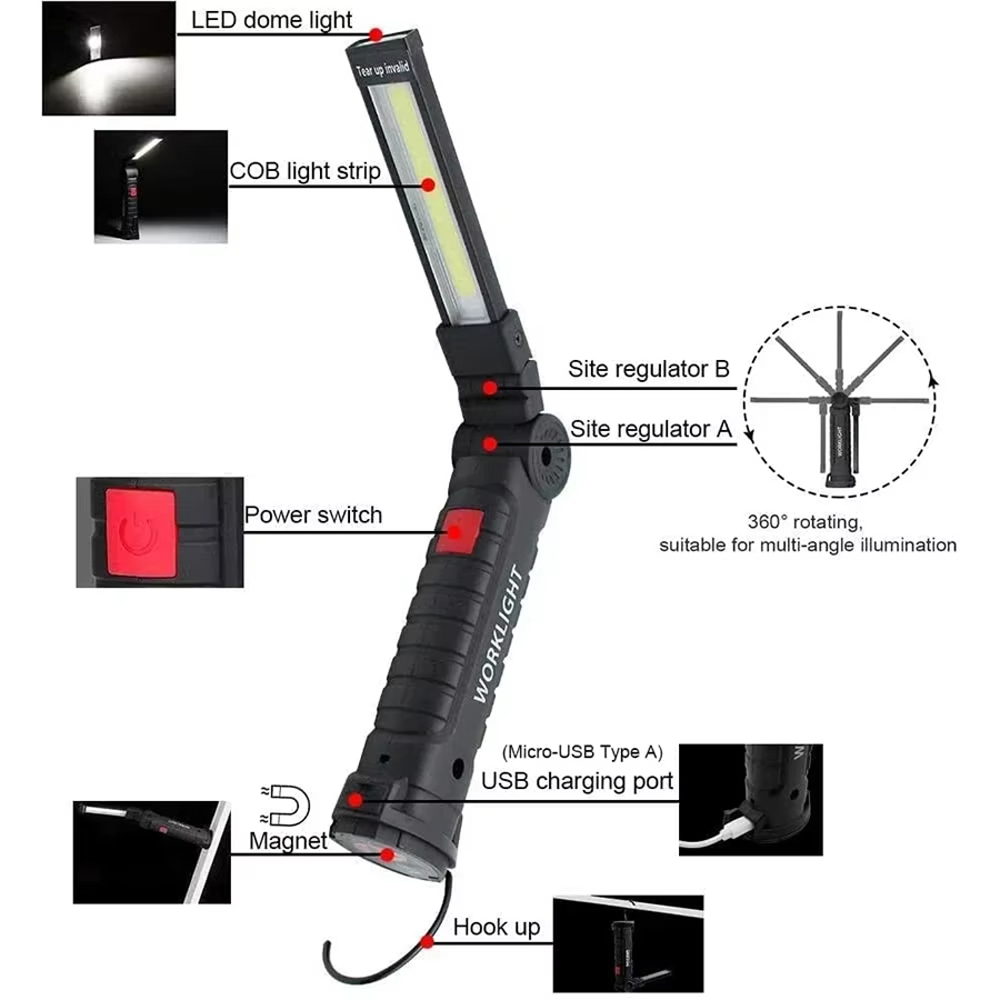 Linterna LED portátil con ganc - Outdoor Lighting Junction Box reseña y precio