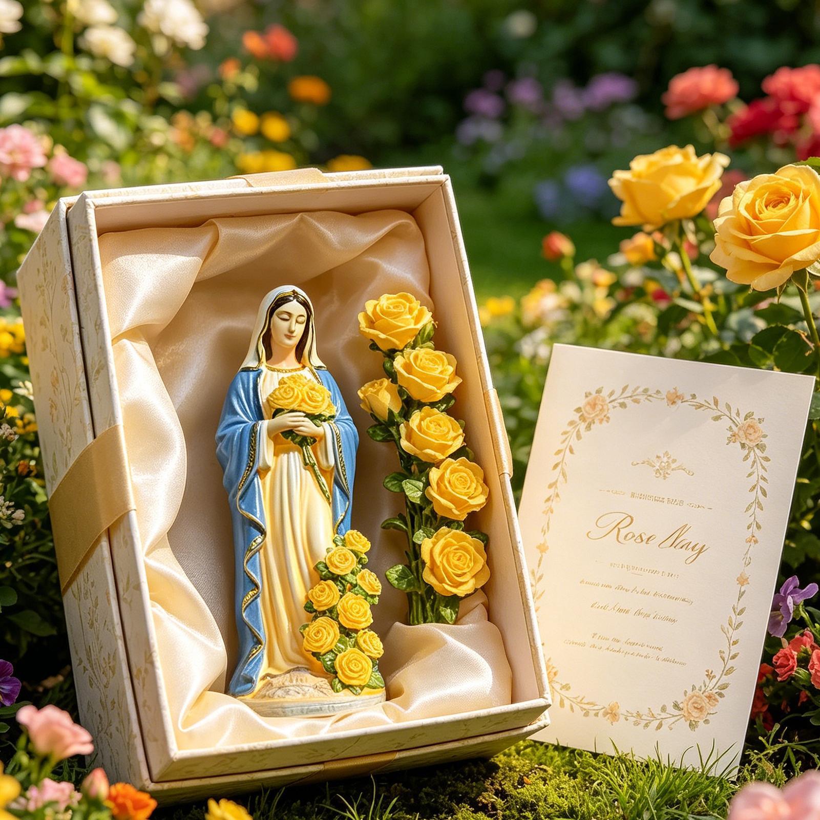 Estatua solar de la Virgen Mar - Outdoor Lighting Ground reseña y precio