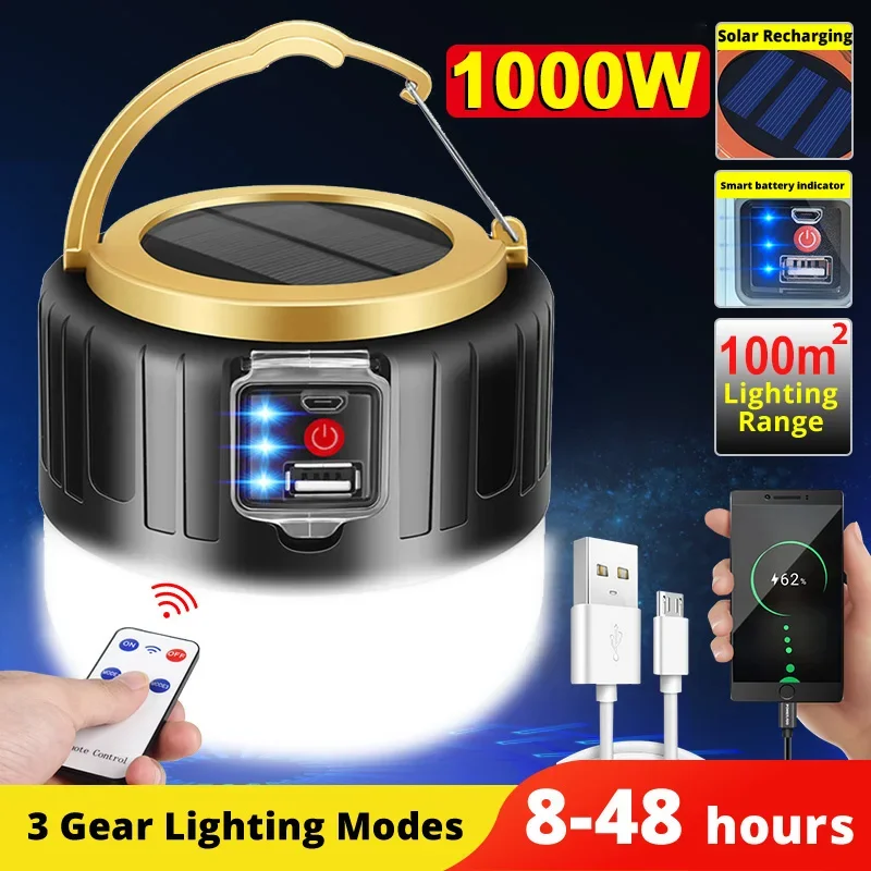 Luz LED Solar para acampar, Ba - Outdoor Lighting Led Fixtures reseña y precio