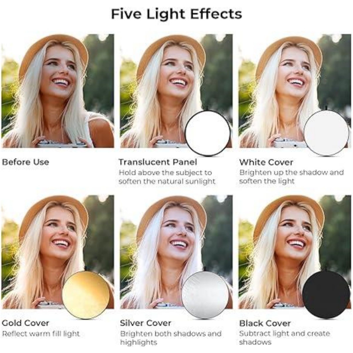HUANYINGBJB Reflector de fotog - Outdoor Lighting For Photography reseña y precio