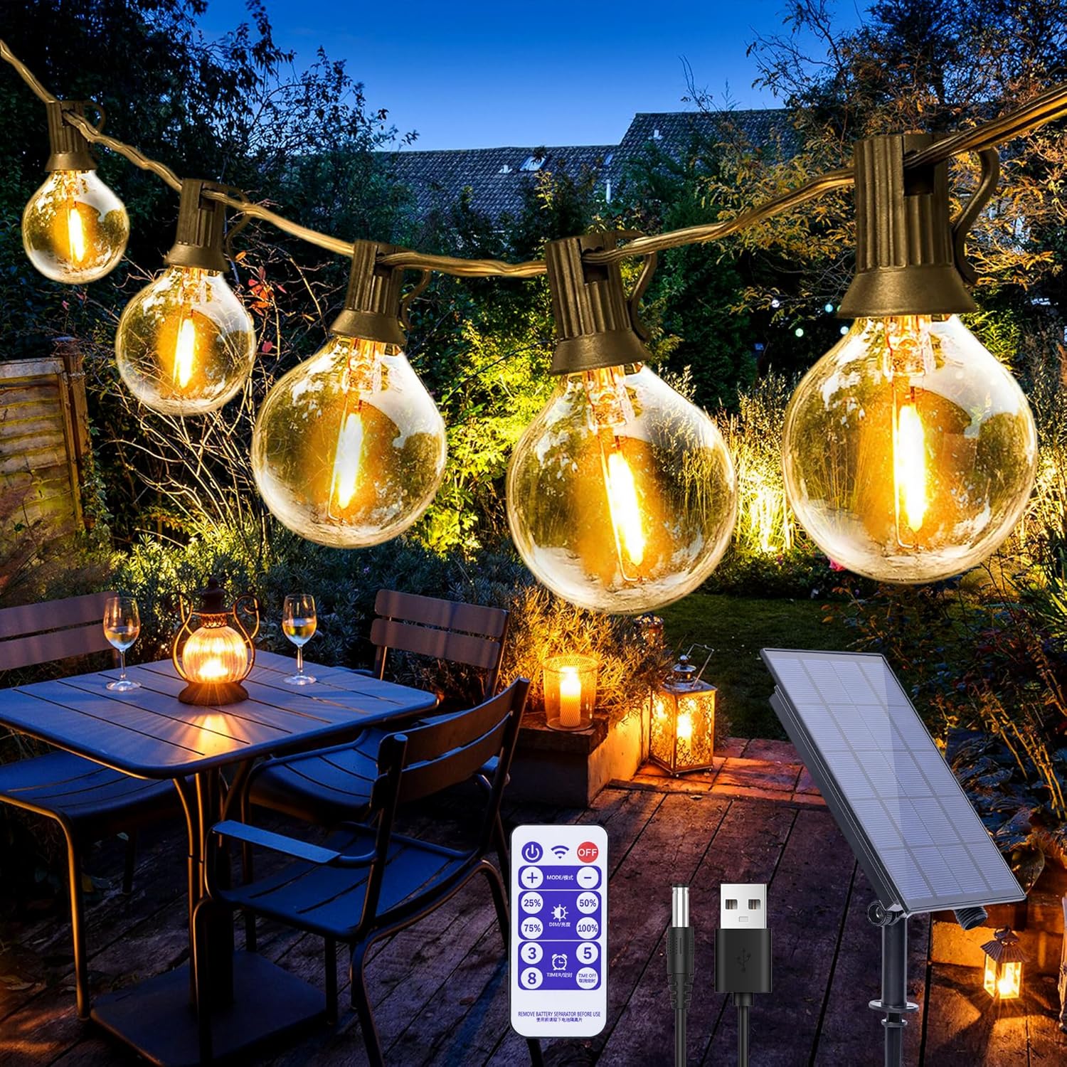 Guirnaldas de luces alimentada - String Light Bistro reseña y precio