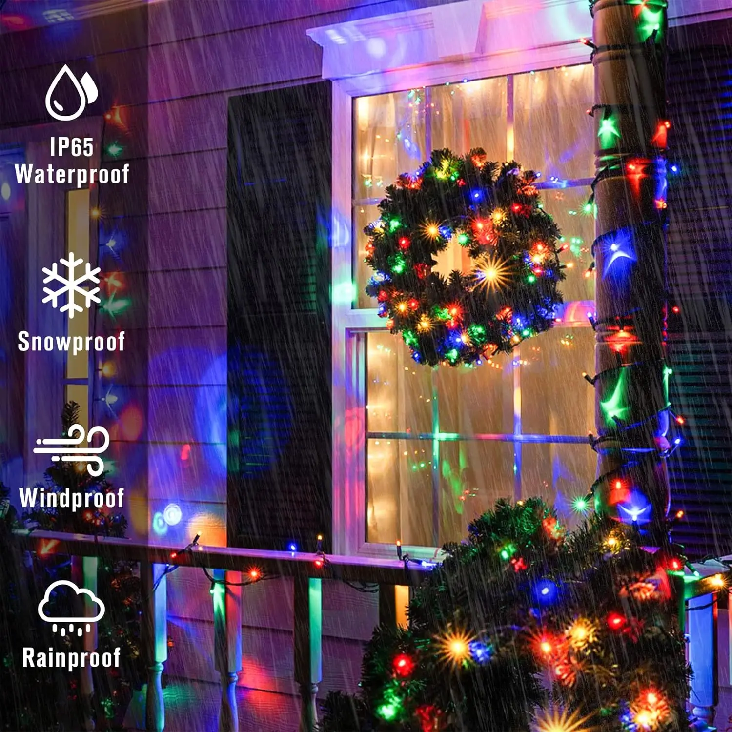 Cadena de luz Solar LED, 8 fun - Outdoor Lighting Led Fixtures reseña y precio