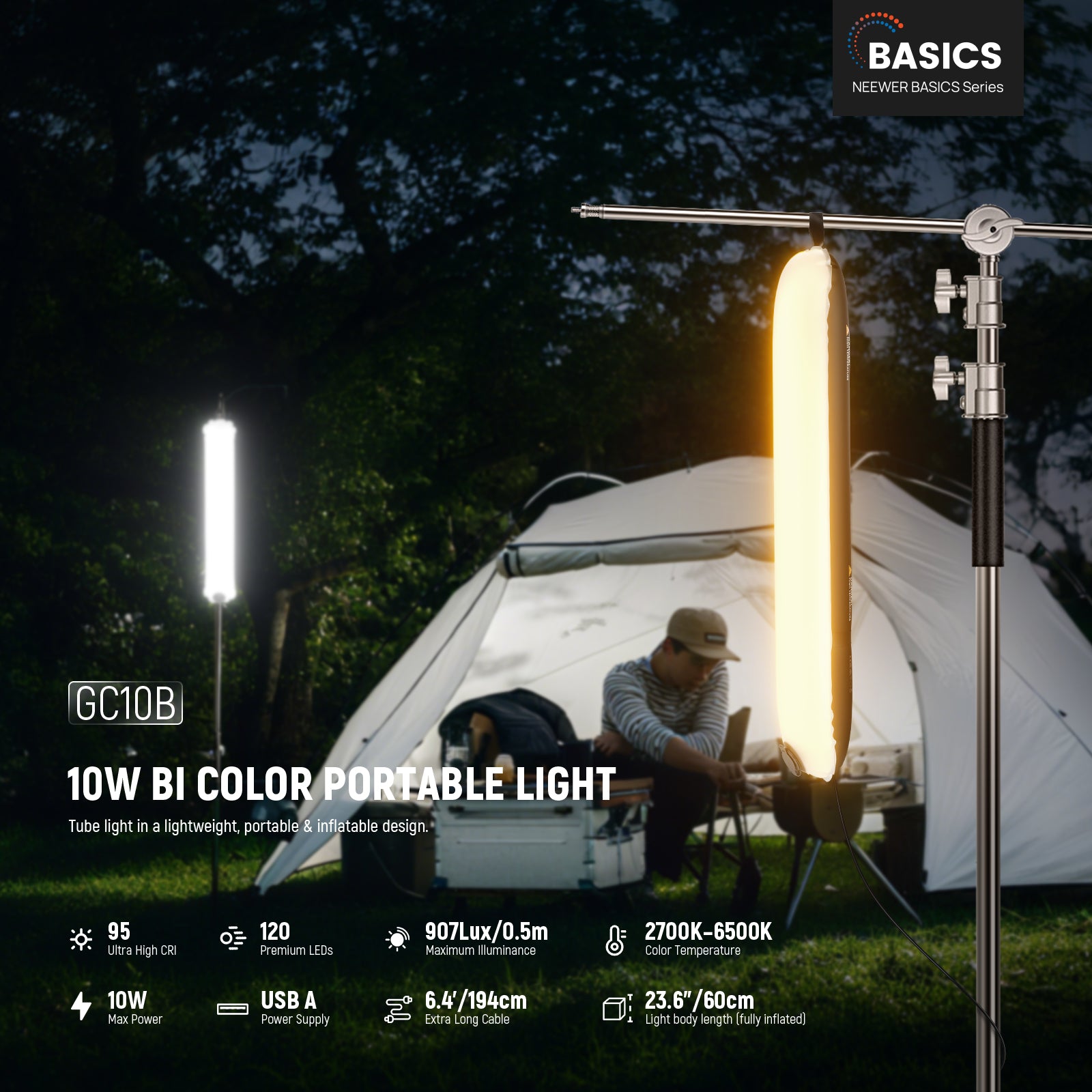 NEEWER BASICS 10W 21W Bi Color - Outdoor Lighting For Photography reseña y precio