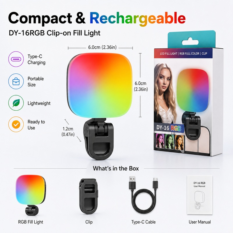 Lámpara de Relleno LED RGB Por - Outdoor Lighting For Photography reseña y precio