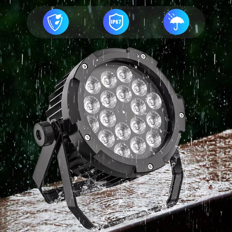 4 Luces Par LED RGBW UV de 18x - Outdoor Lighting Ip65 reseña y precio
