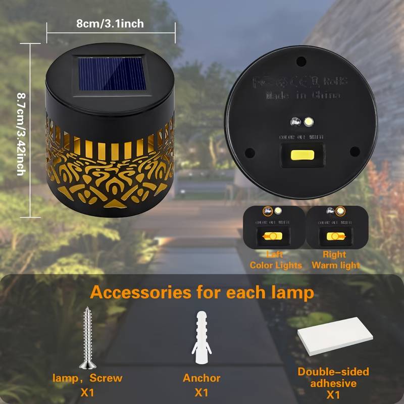 Paquete de 2 luces solares par - Outdoor Lighting Deck reseña y precio