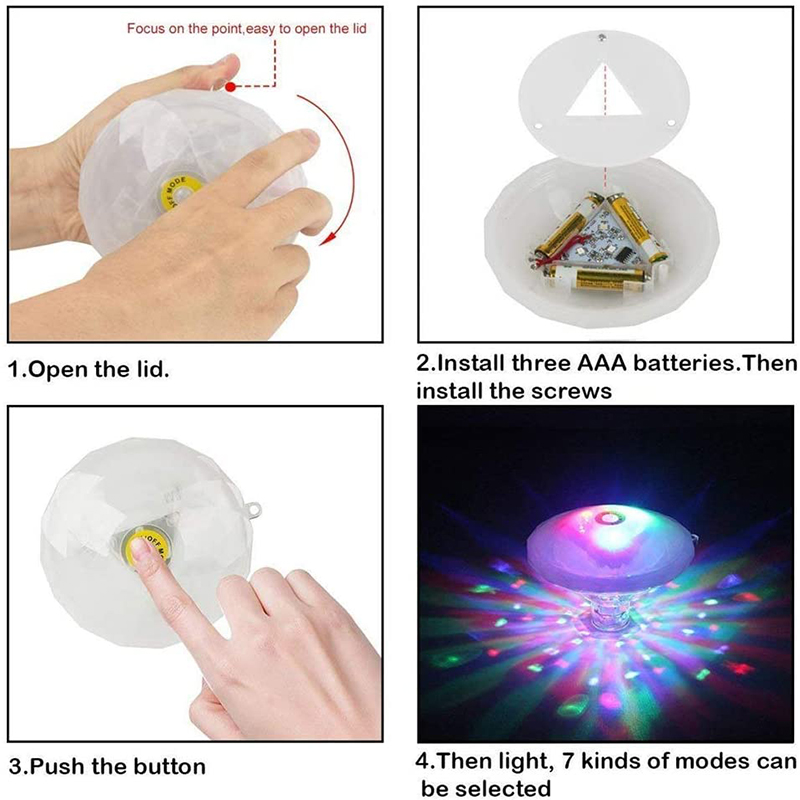 Luz subacuática flotante RGB,  - Pond Light Submersible reseña y precio