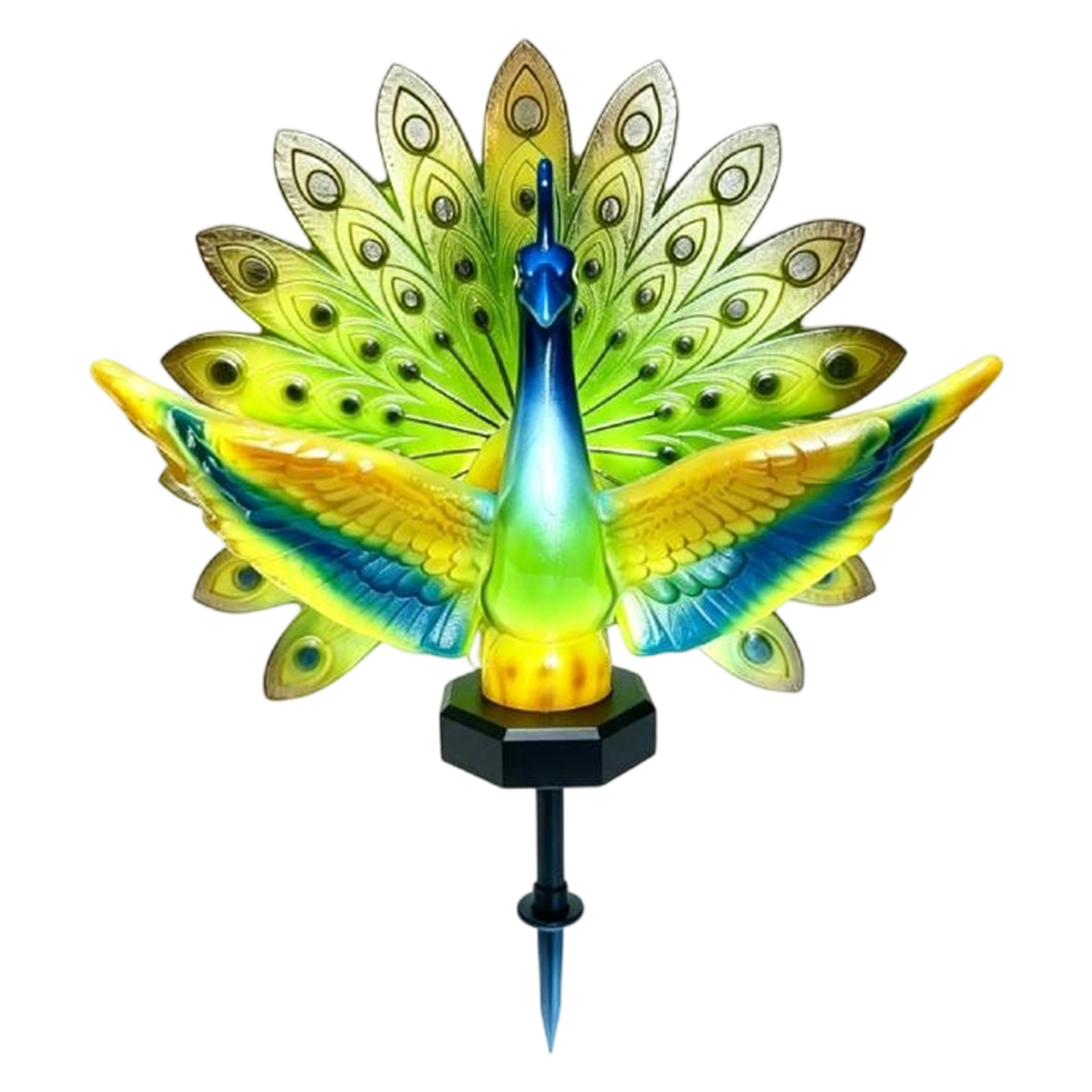 Escultura Solar de Pavo Real p - Outdoor Lighting Art reseña y precio