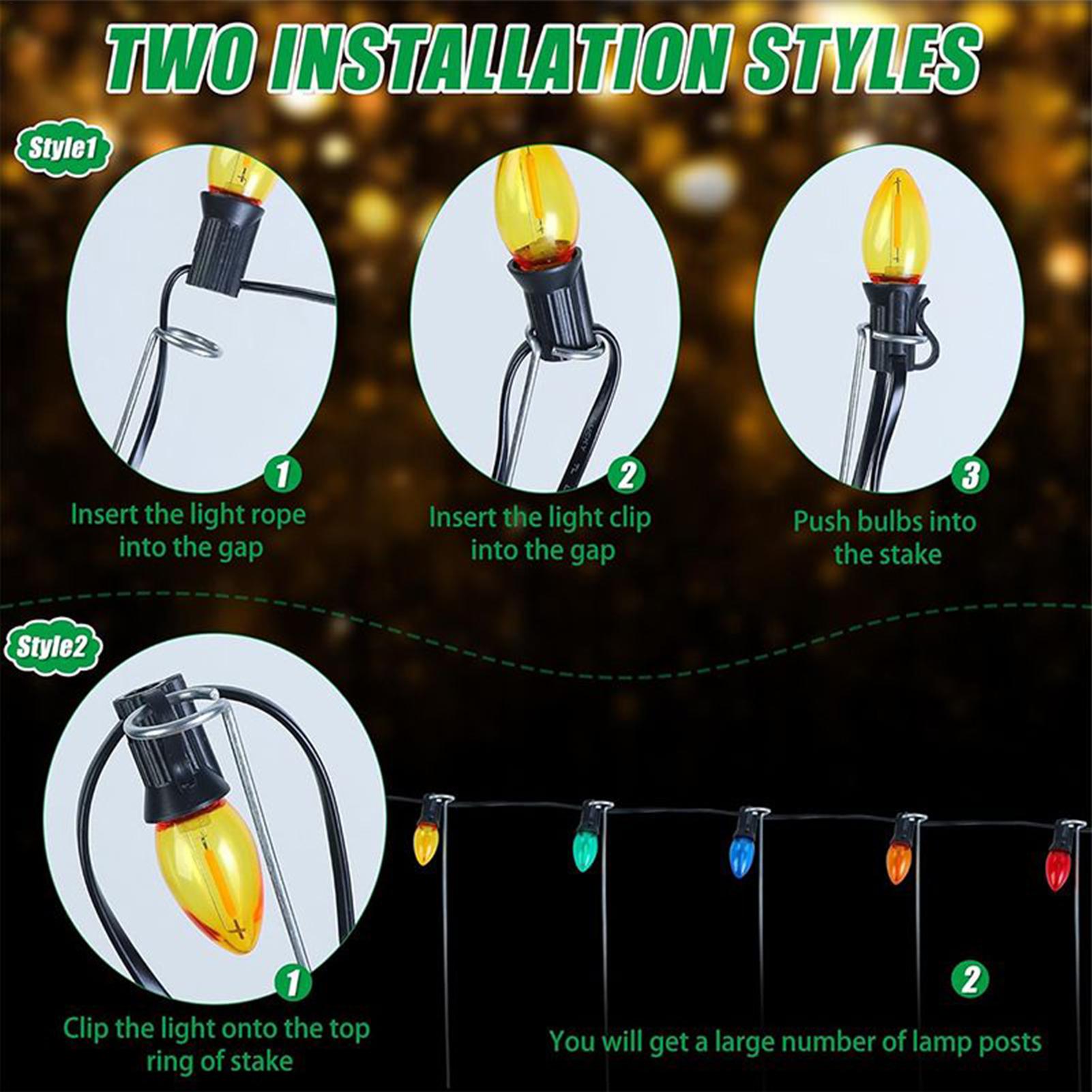 Estacas de luz navideña de 12  - Outdoor Lighting Ground reseña y precio