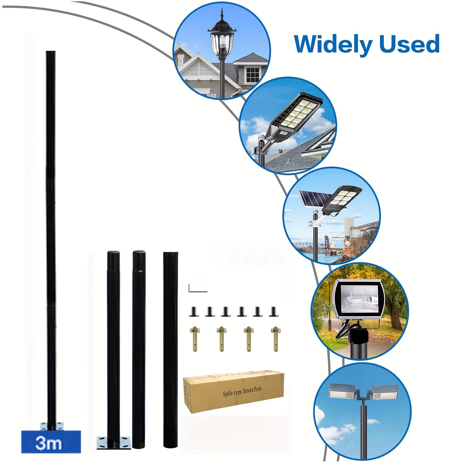 Poste de Lámpara Solar para Ex - Outdoor Lighting Ground reseña y precio
